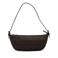 Fendi Zucchino Canvas Half Moon Pochette