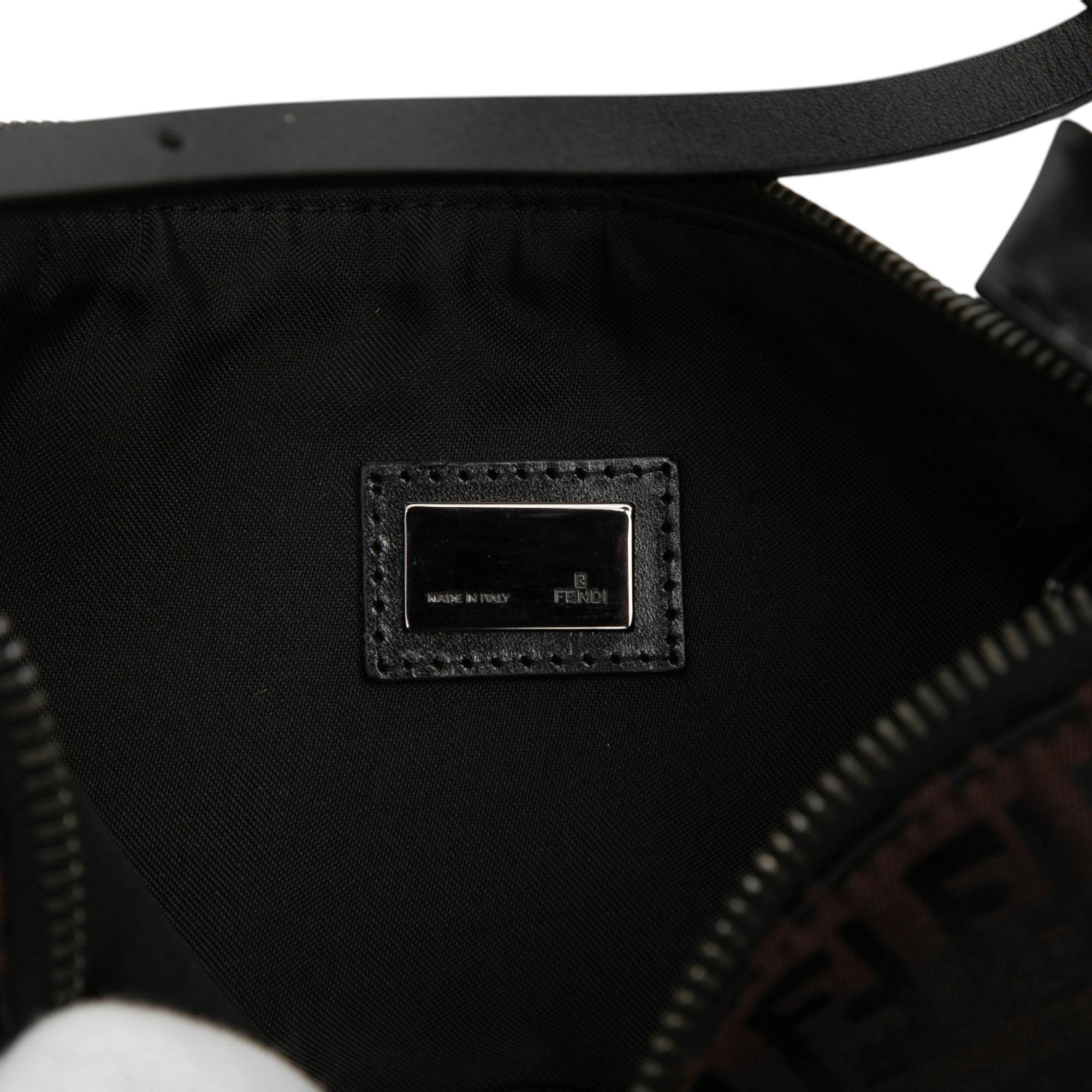 Fendi Zucchino Canvas Half Moon Pochette