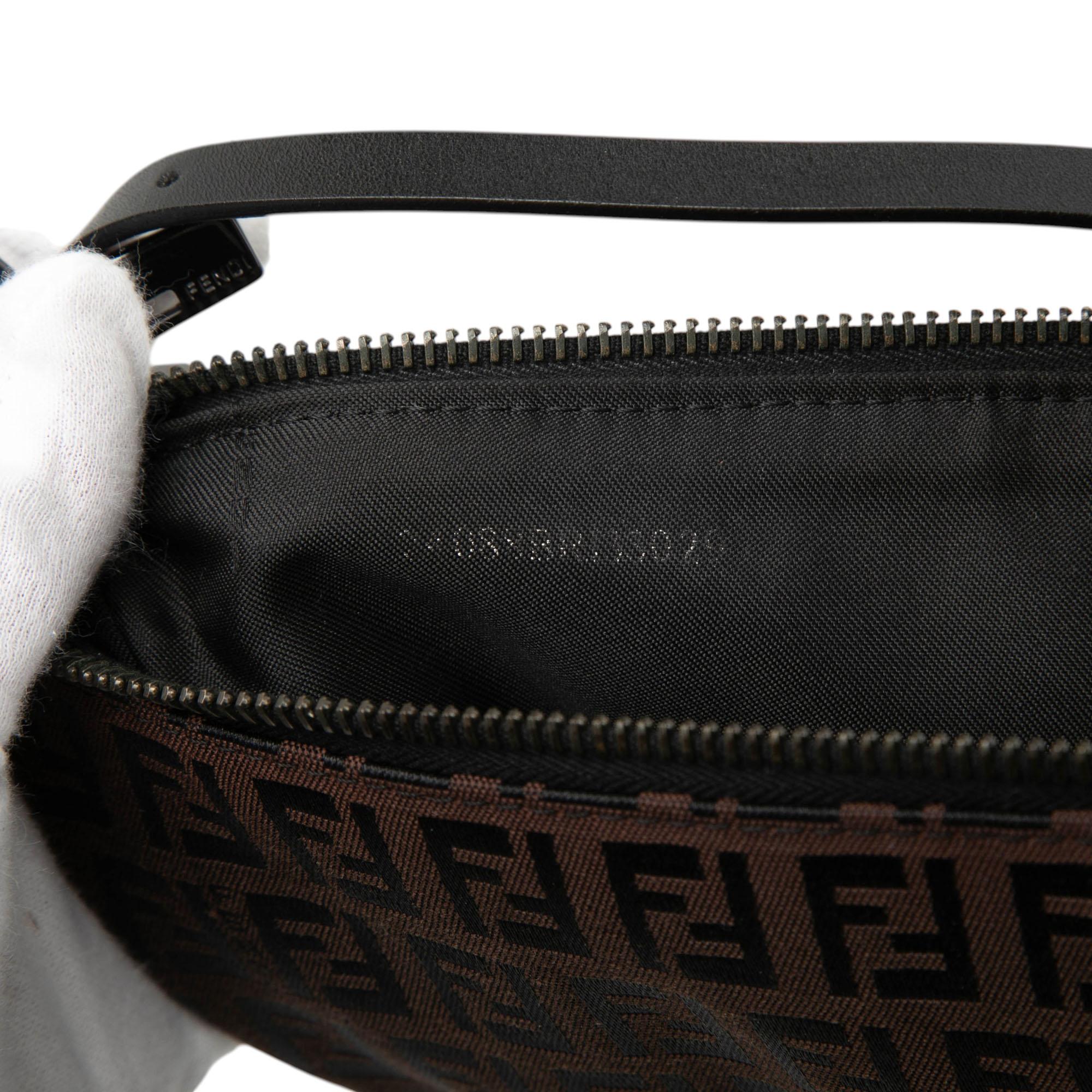 Fendi Zucchino Canvas Half Moon Pochette