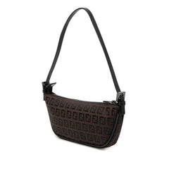 Fendi Zucchino Canvas Half Moon Pochette