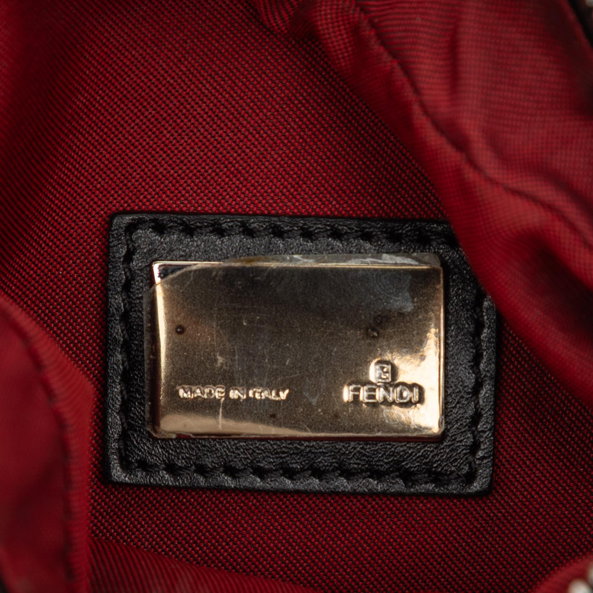 Fendi Zucchino Canvas Oyster Hobo