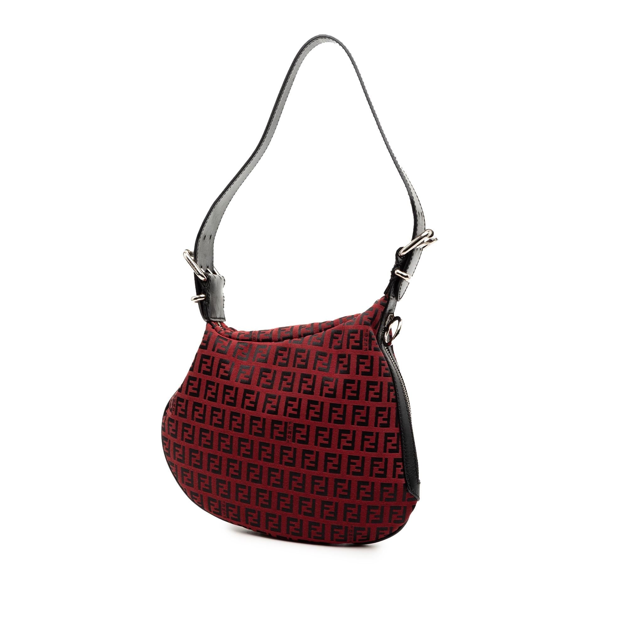 Fendi Zucchino Canvas Oyster Hobo