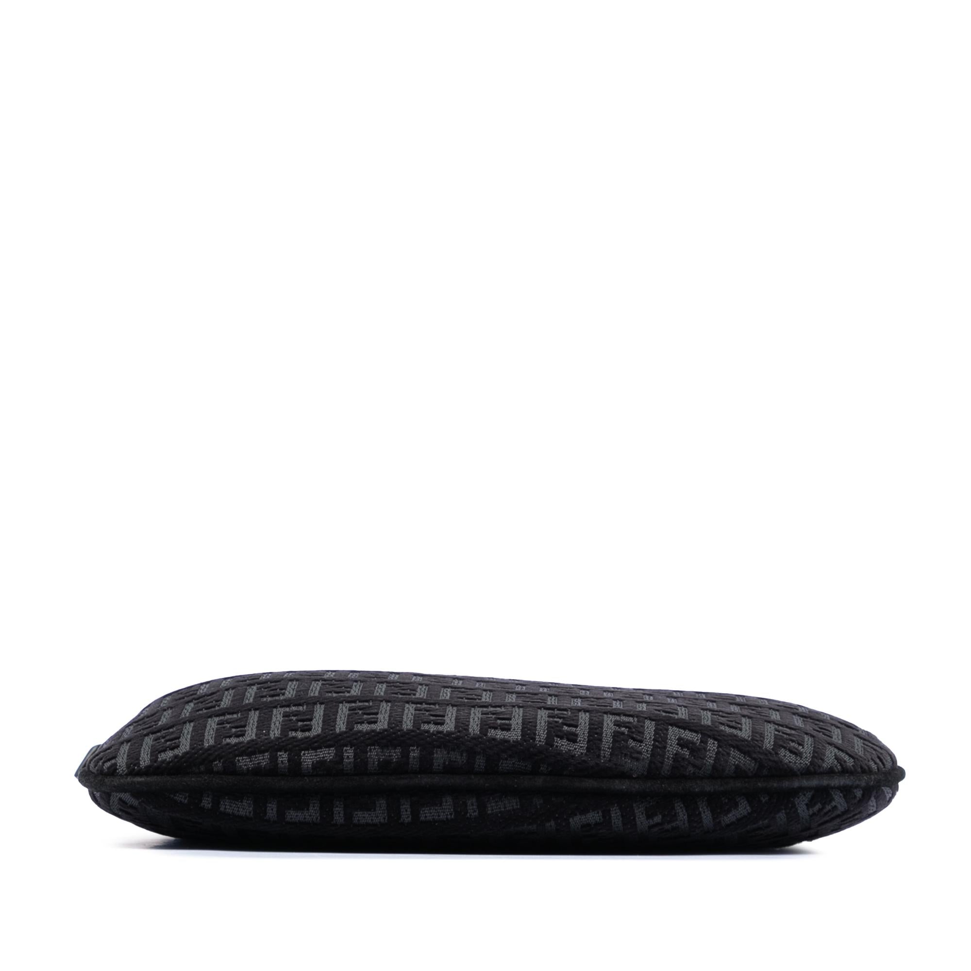 Fendi Zucchino Canvas Oyster Shoulder Bag