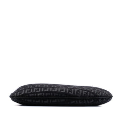 Fendi Zucchino Canvas Oyster Shoulder Bag