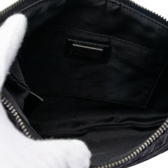Fendi Zucchino Canvas Oyster Shoulder Bag