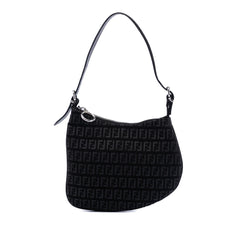 Fendi Zucchino Canvas Oyster Shoulder Bag