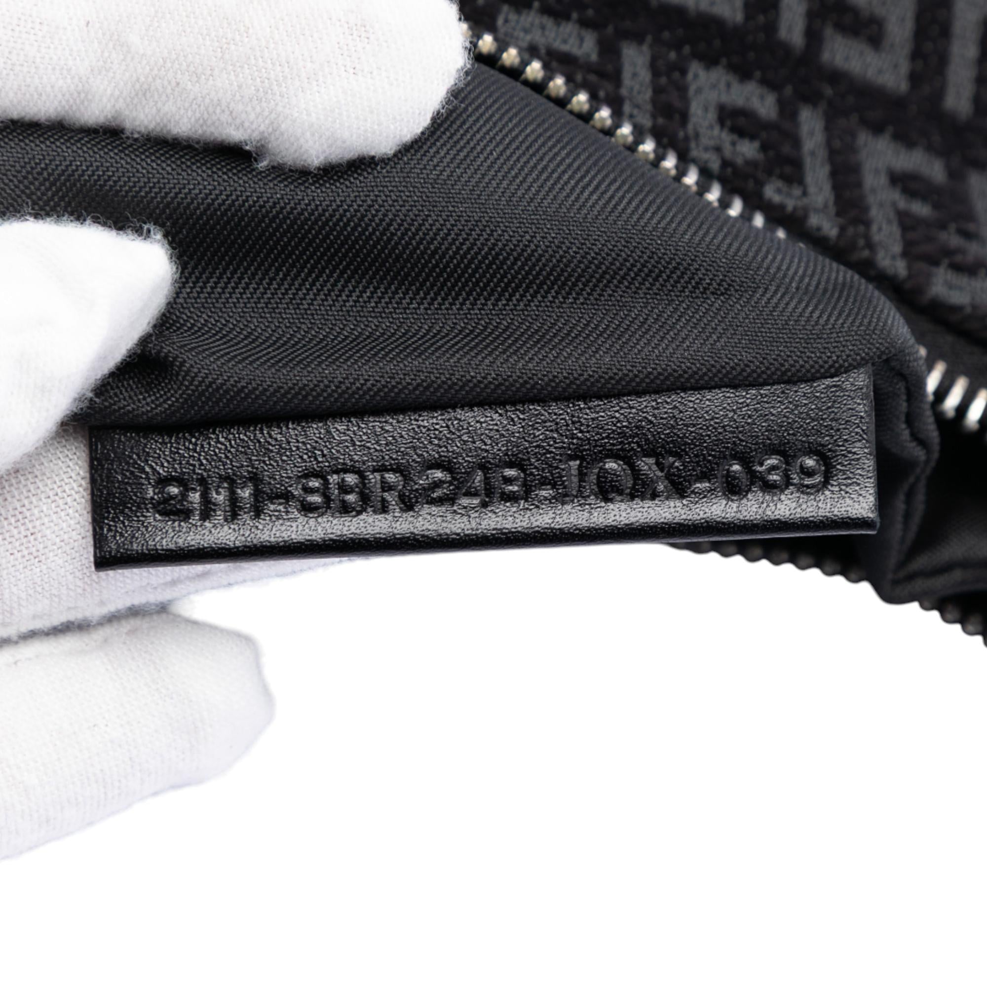 Fendi Zucchino Canvas Oyster Shoulder Bag