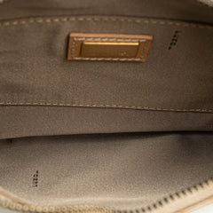 Fendi Zucchino Canvas Oyster Shoulder Bag