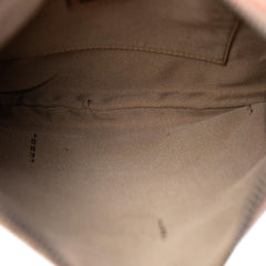 Fendi Zucchino Canvas Oyster Shoulder Bag