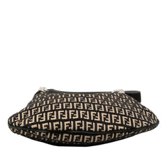 Fendi Zucchino Canvas Oyster Shoulder Bag