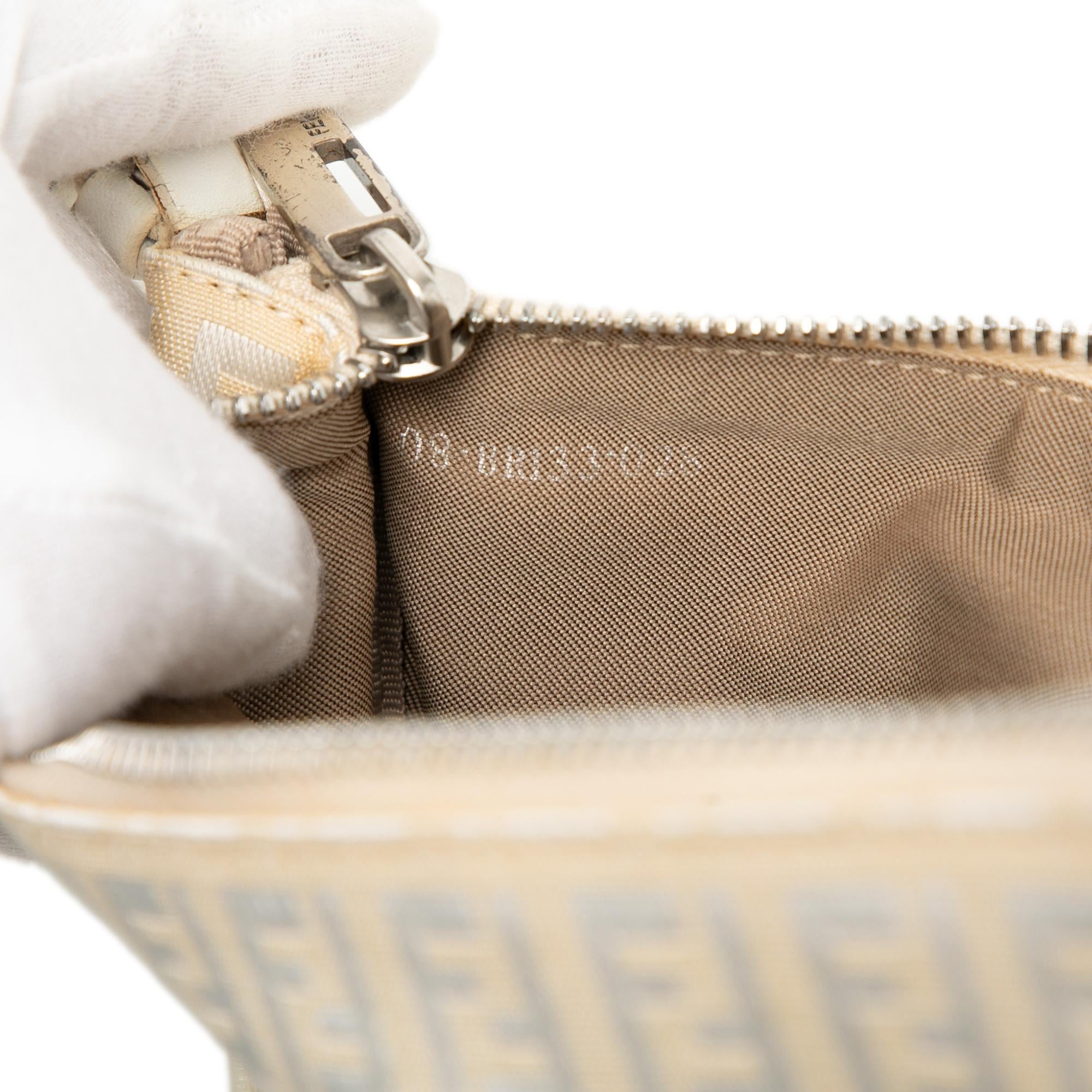 Fendi Zucchino Canvas Shoulder Bag