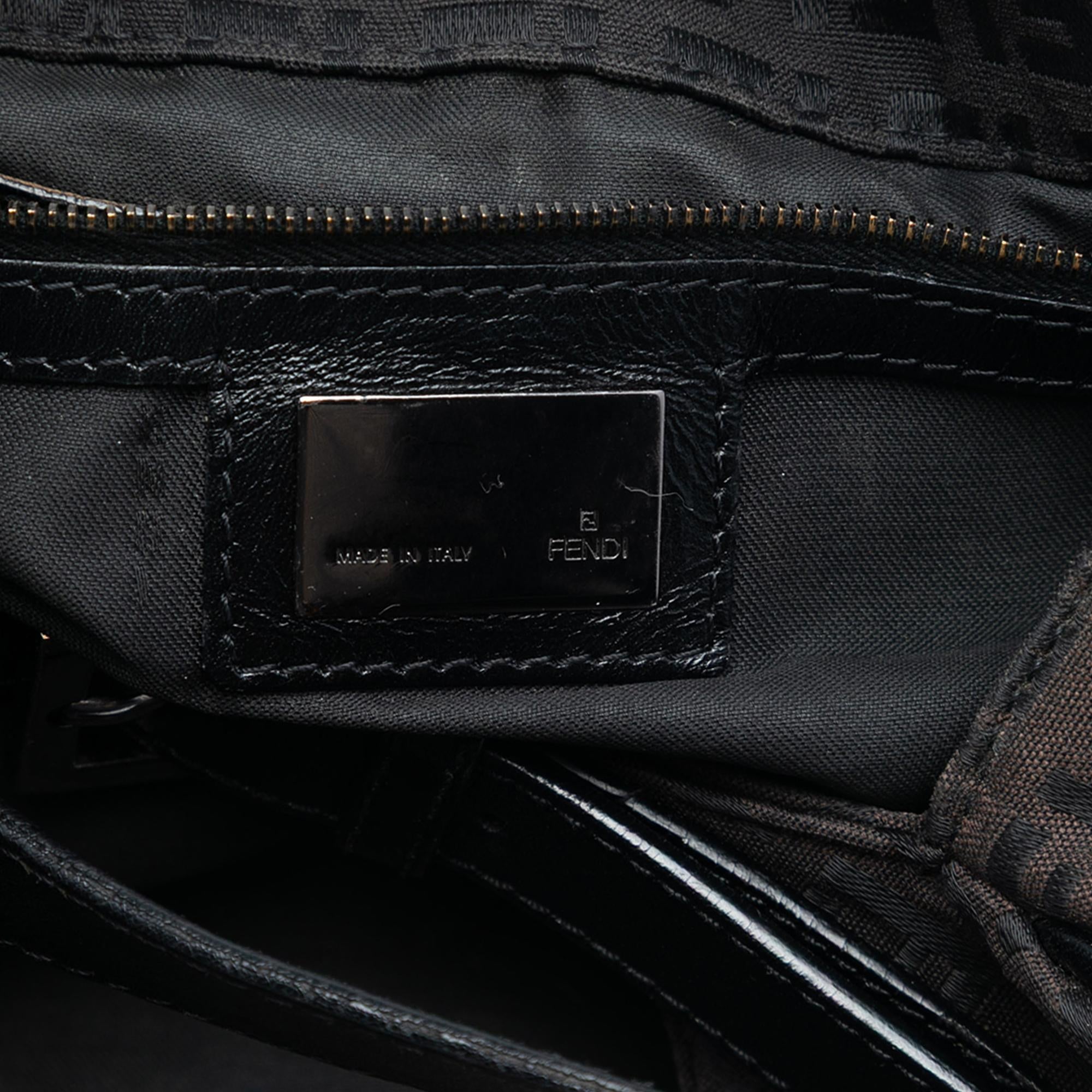 Fendi Zucchino Canvas Shoulder Bag