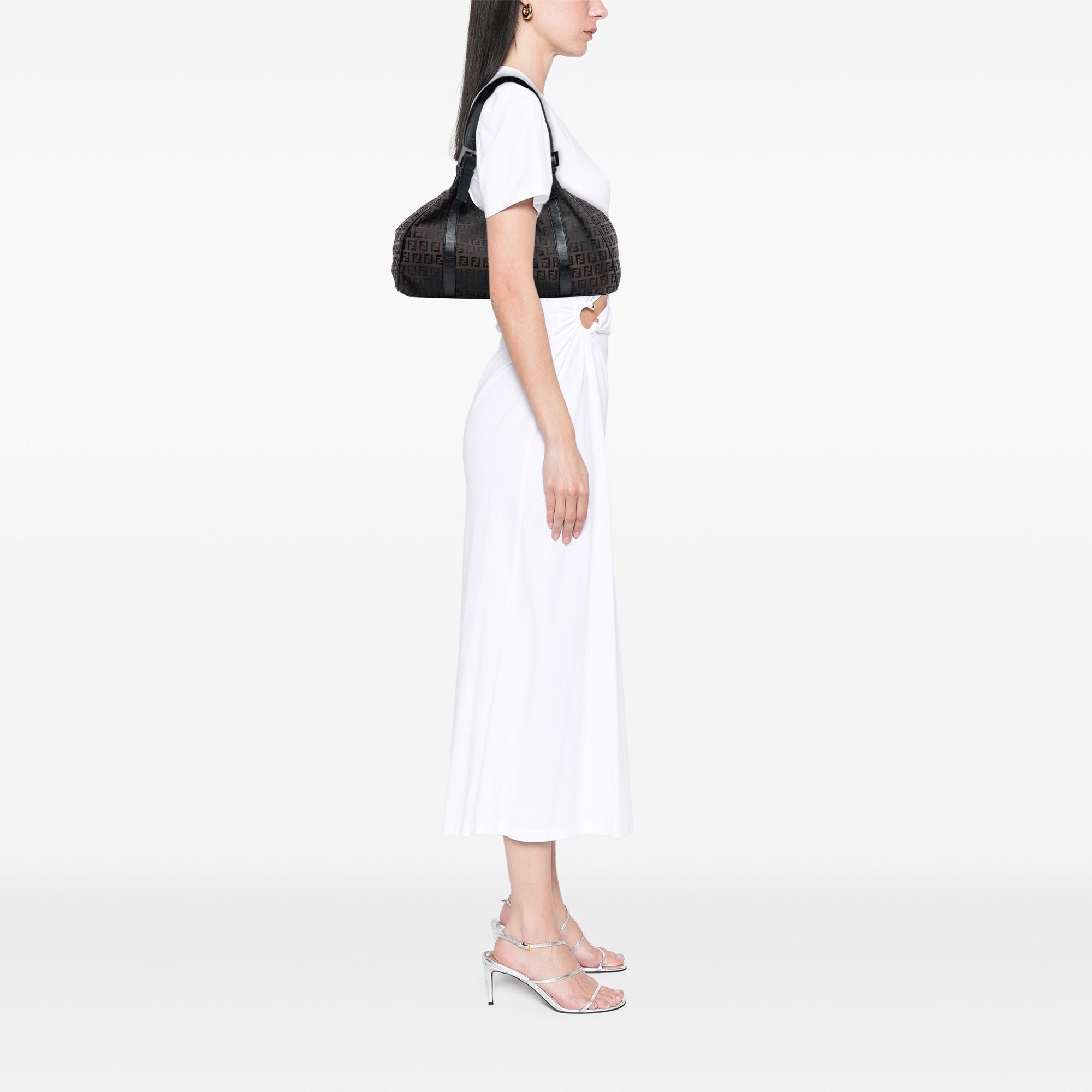 Fendi Zucchino Canvas Shoulder Bag