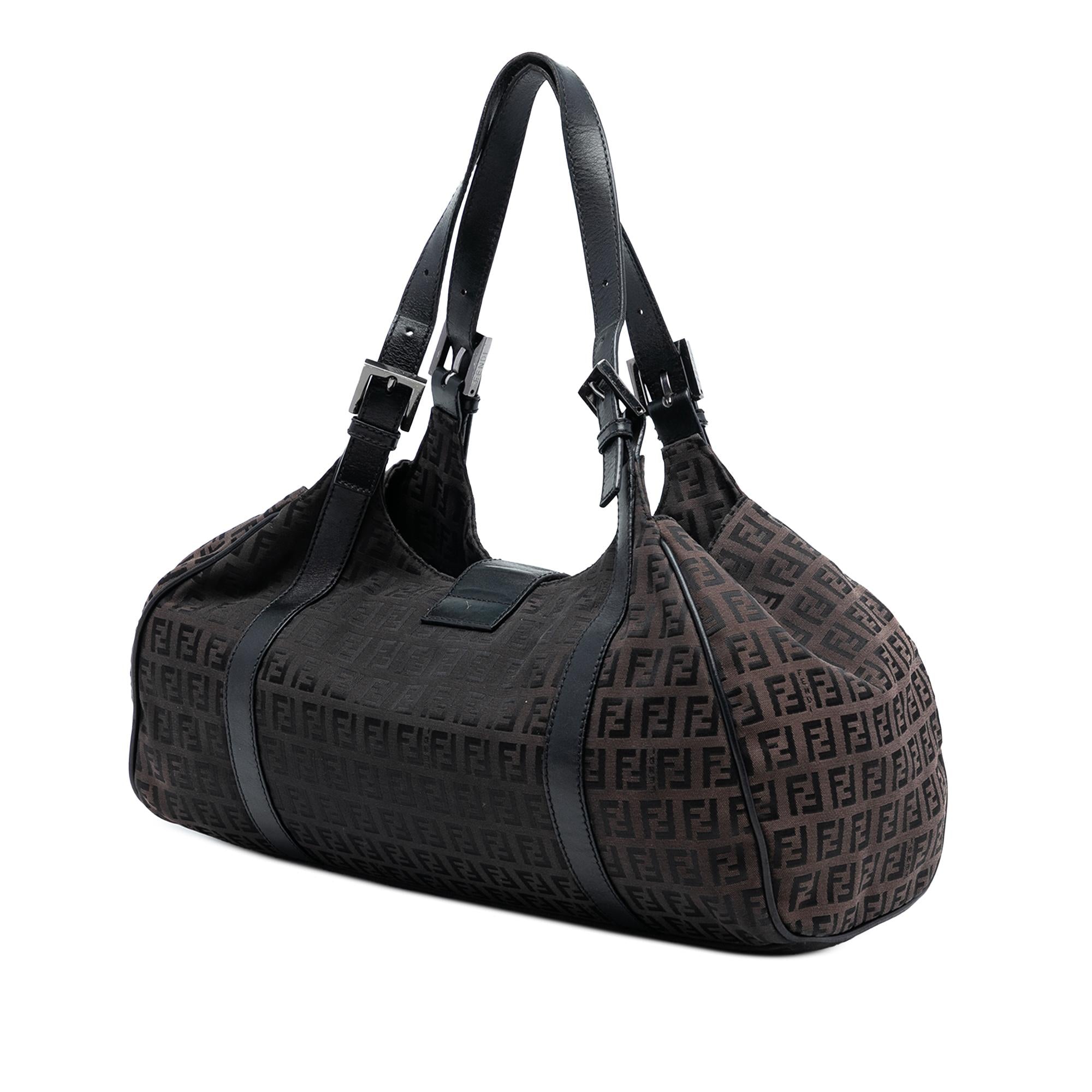 Fendi Zucchino Canvas Shoulder Bag