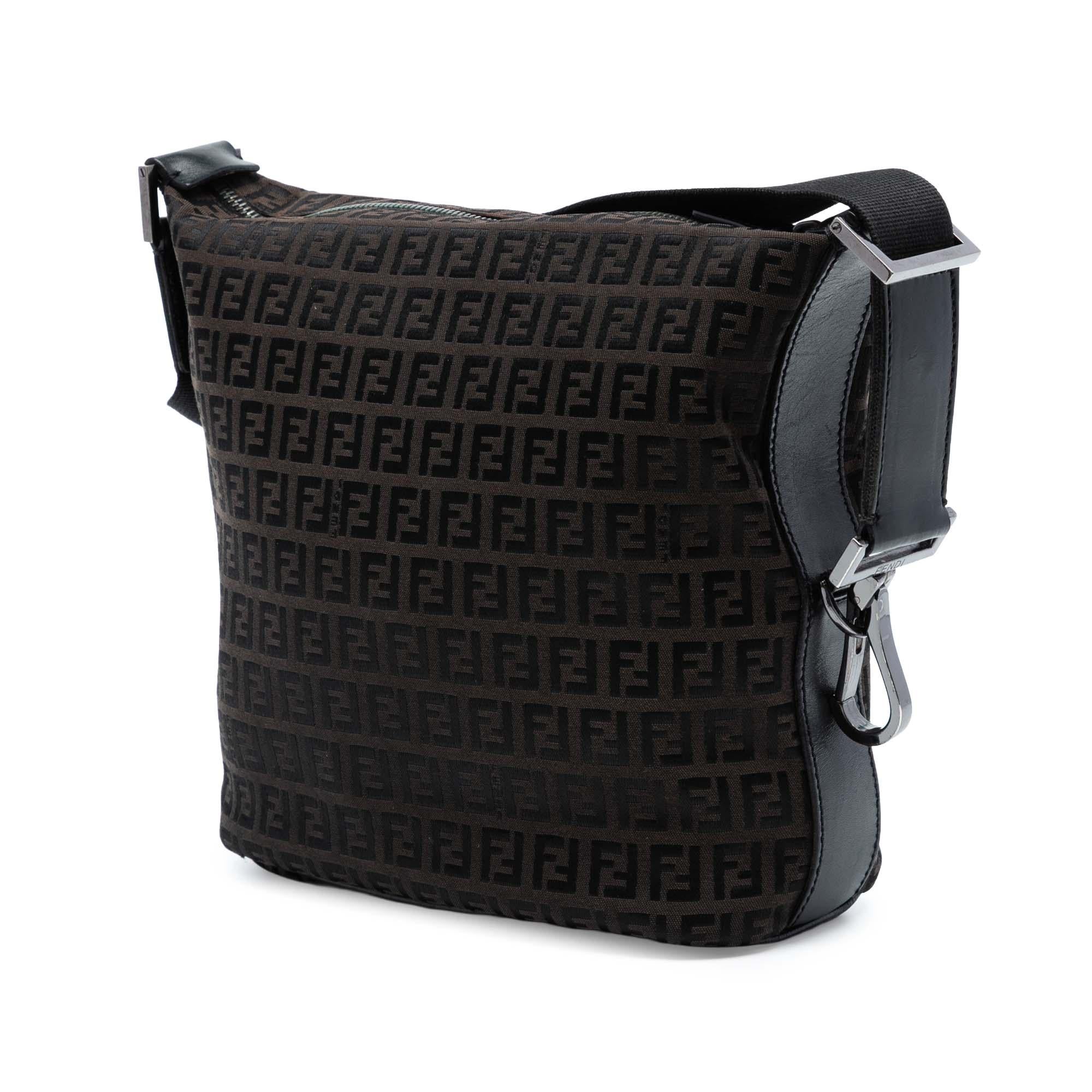 Fendi Zucchino Canvas Shoulder Bag