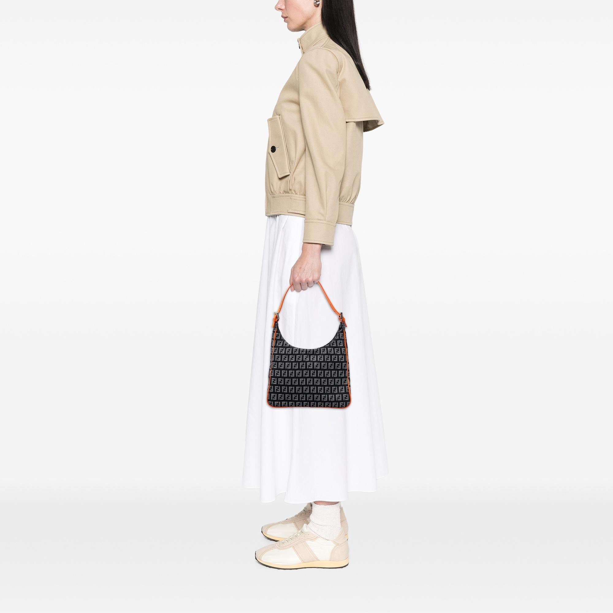 Fendi Zucchino Canvas Shoulder Bag