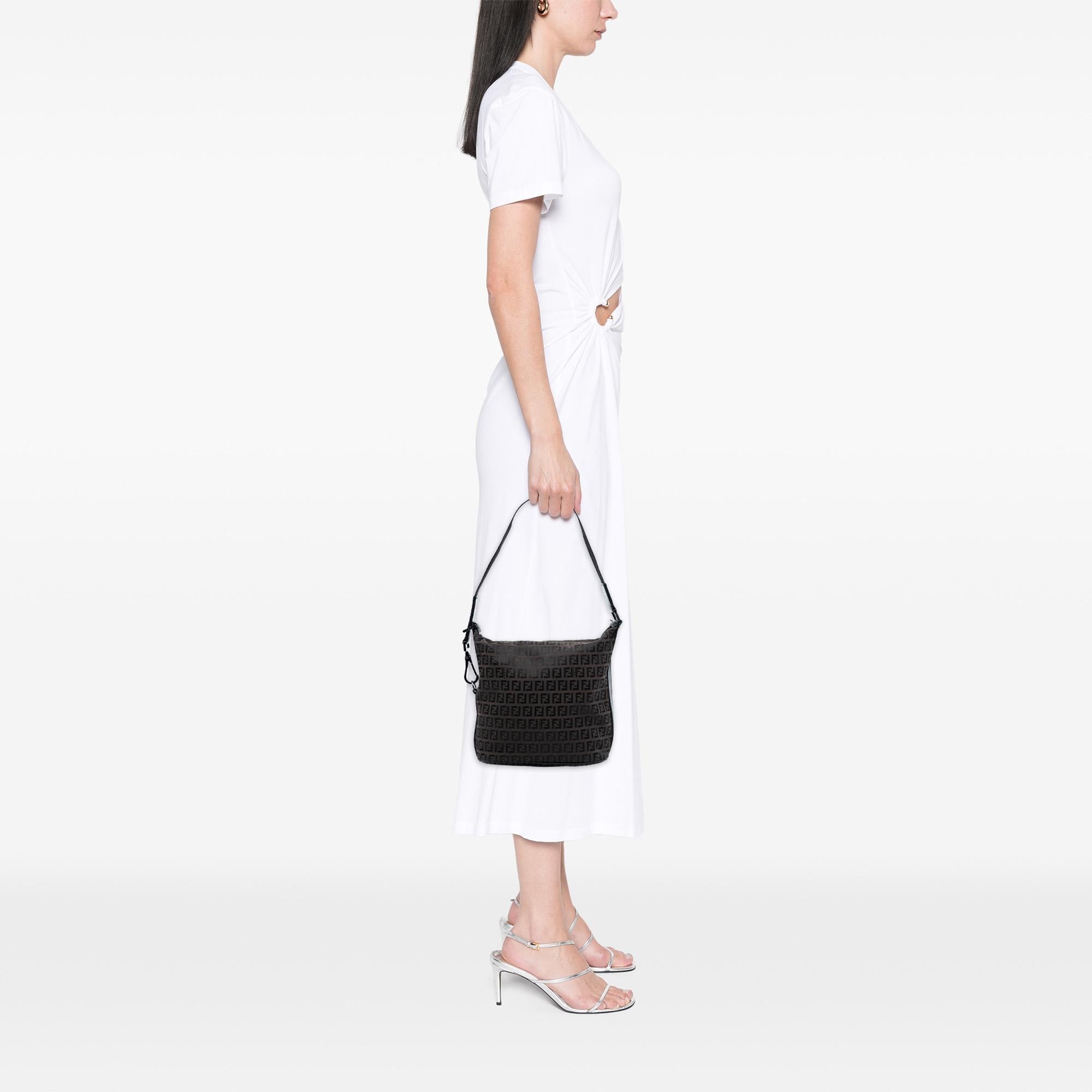 Fendi Zucchino Canvas Shoulder Bag