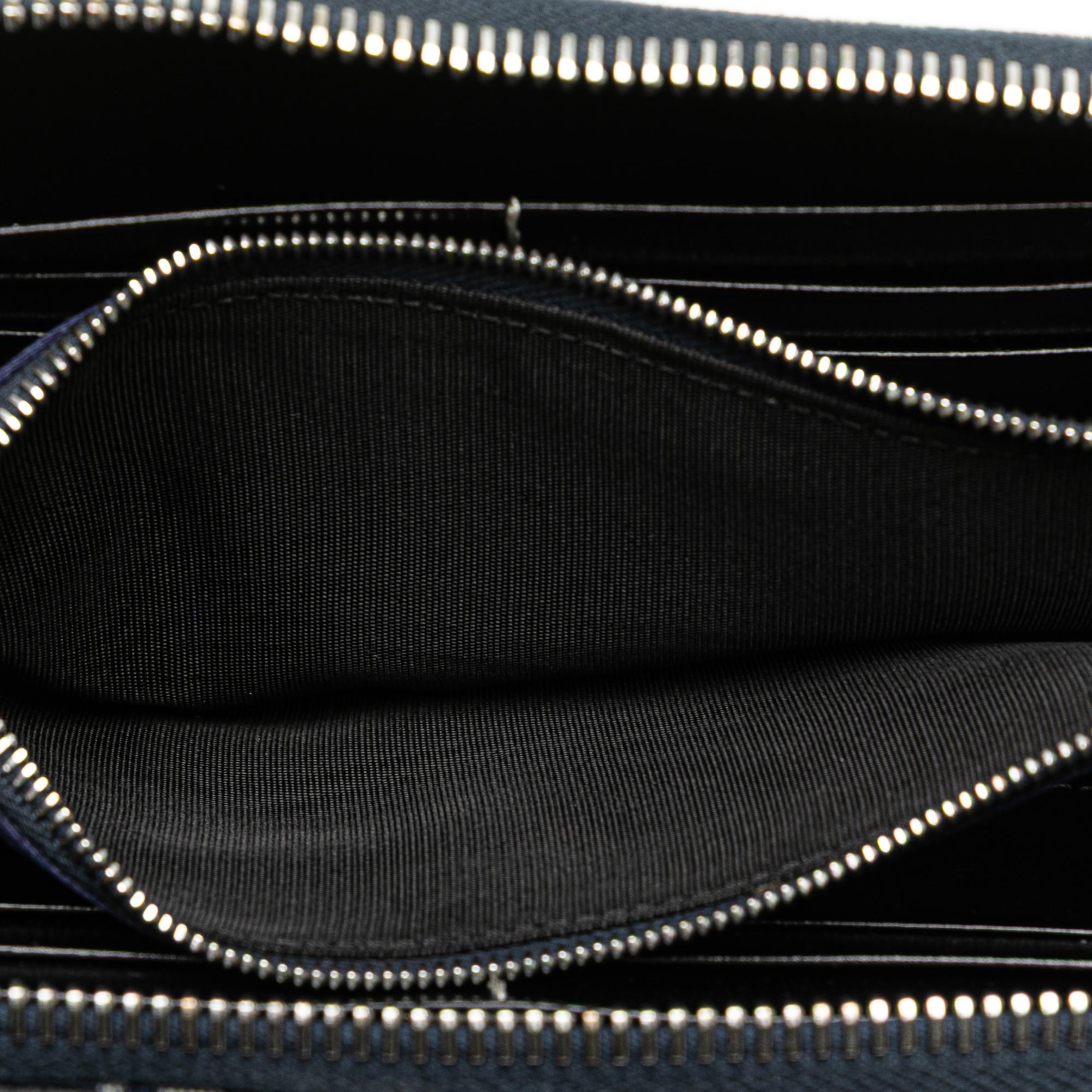 Fendi Zucchino Canvas Zip Around Long Wallet