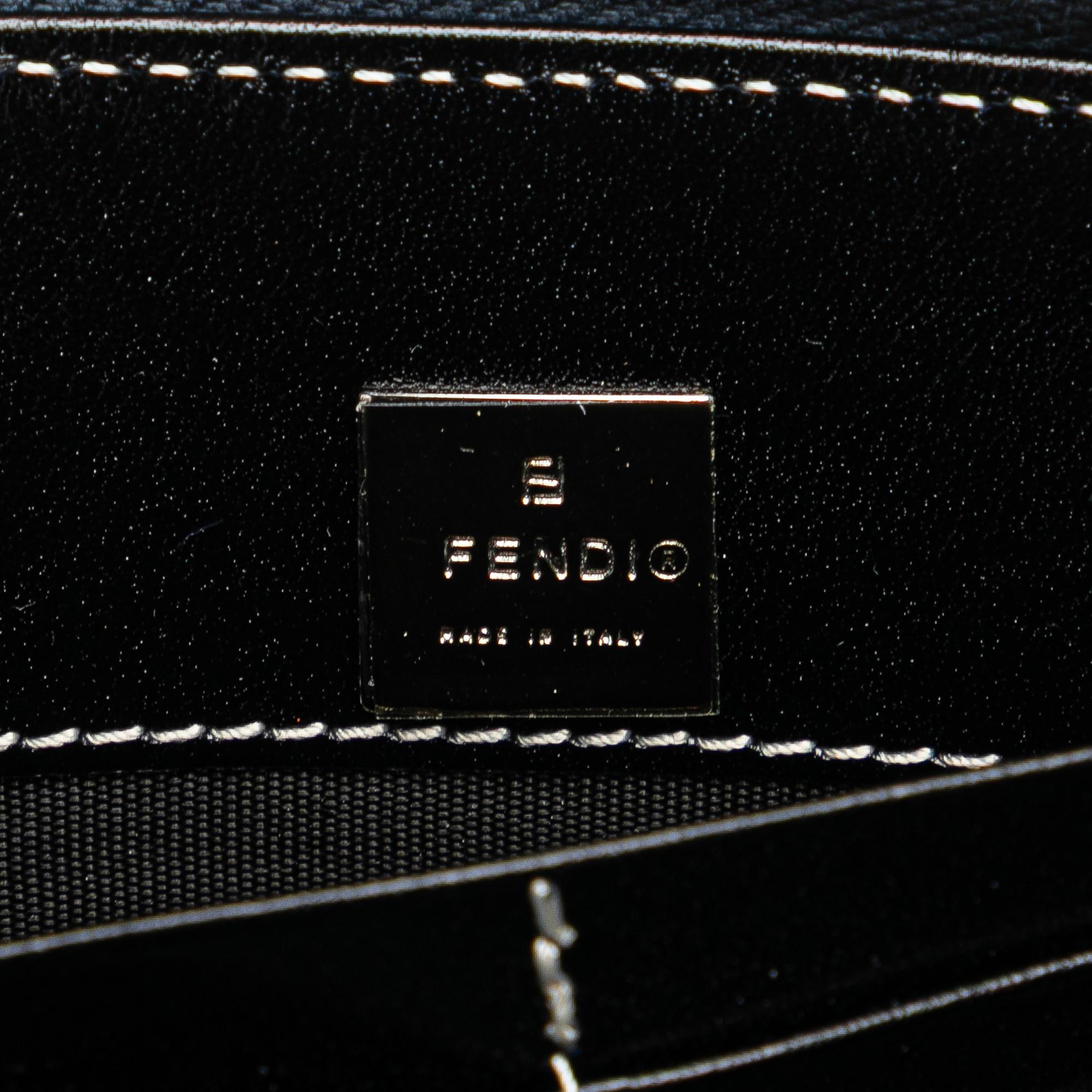Fendi Zucchino Canvas Zip Around Long Wallet