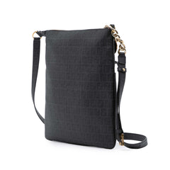 Fendi Zucchino Coated Canvas Charm Zip Crossbody