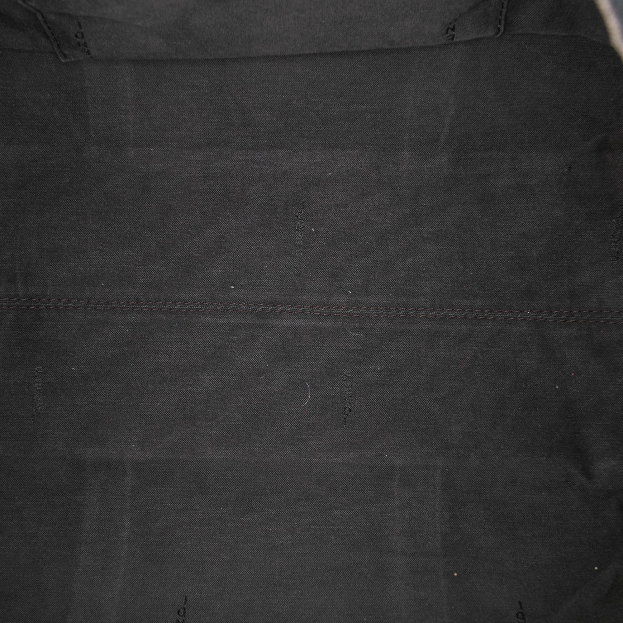 Fendi Zucchino Spalmati Boston Bag
