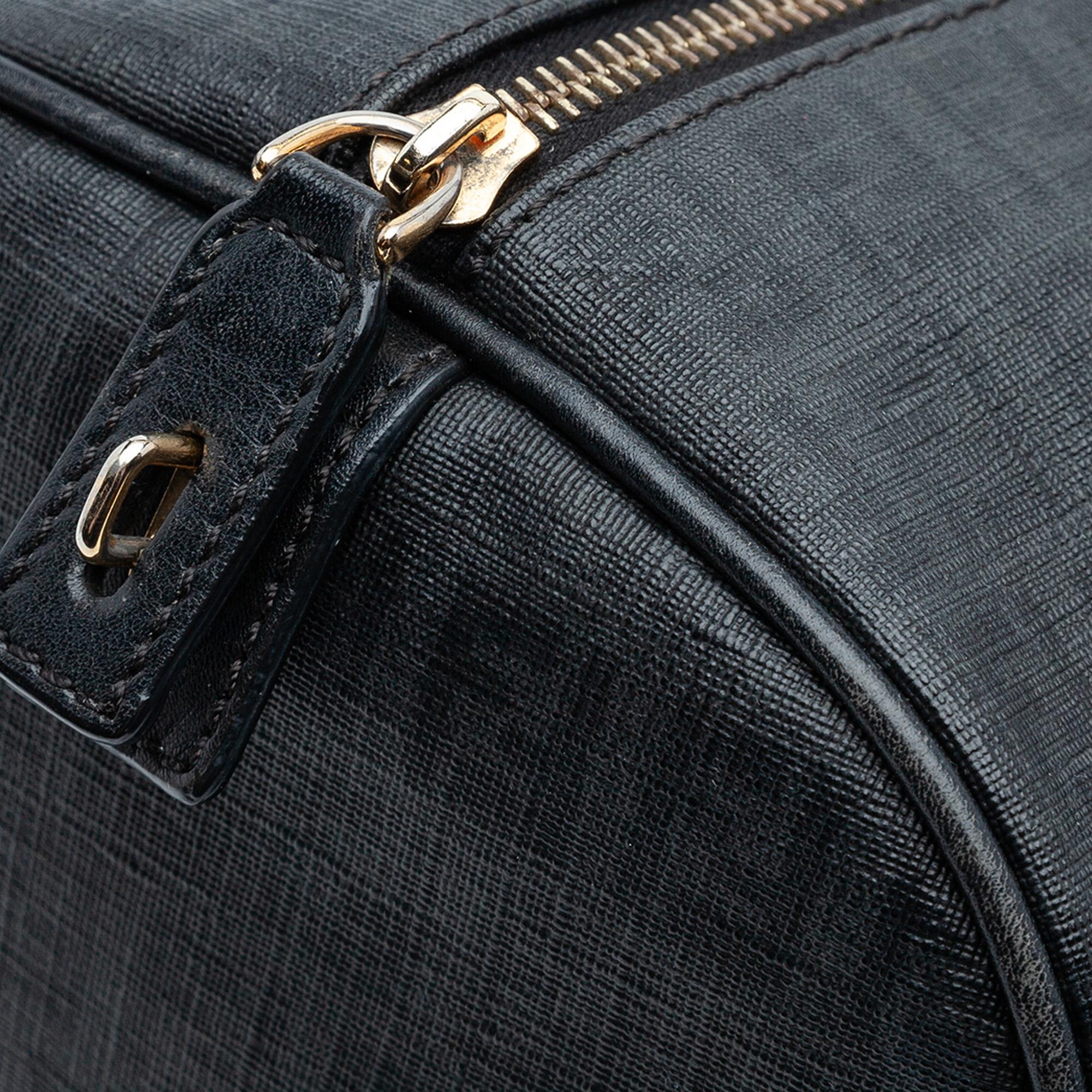 Fendi Zucchino Spalmati Boston Bag