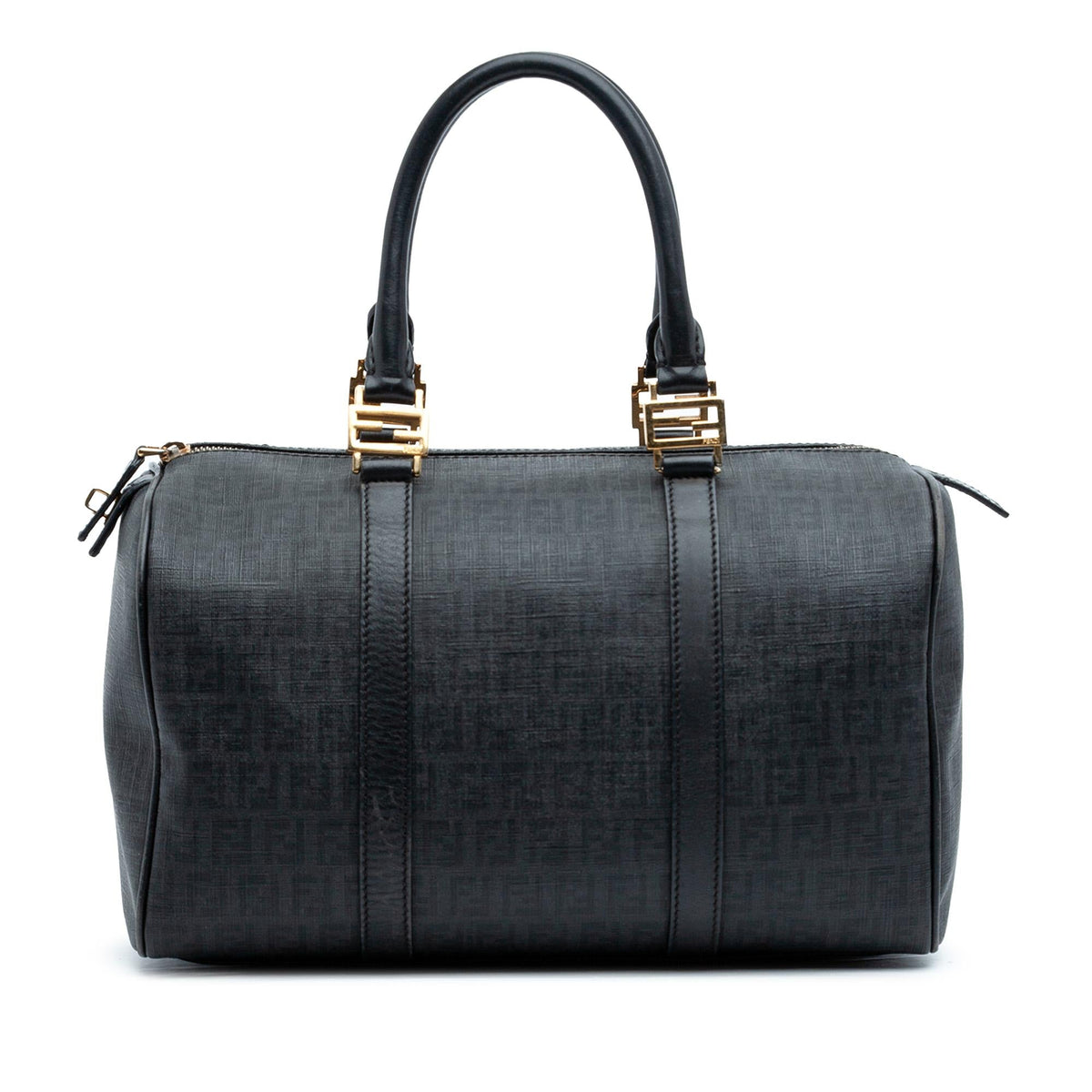 Fendi Zucchino Spalmati Boston Bag