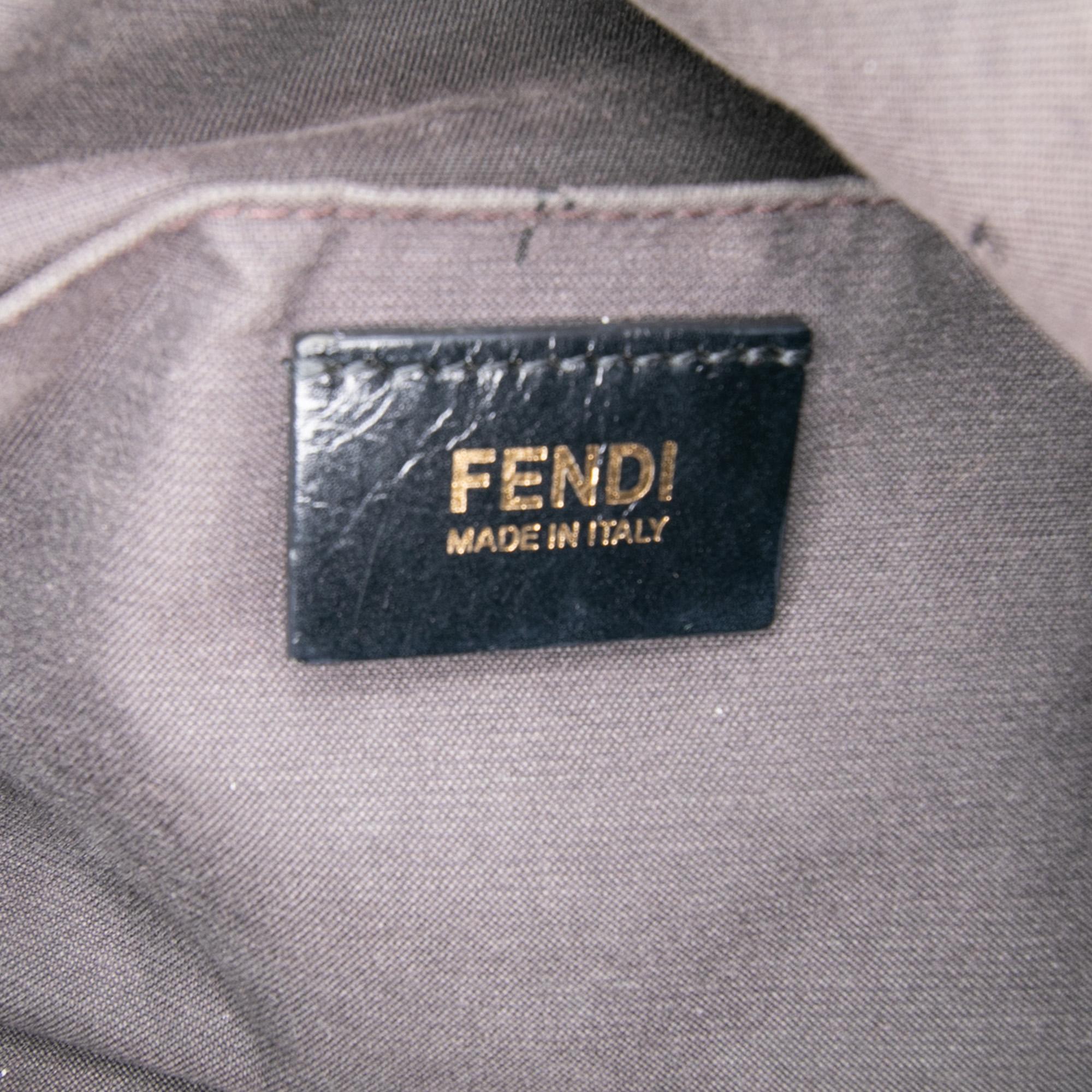 Fendi Zucchino Spalmati Boston Bag