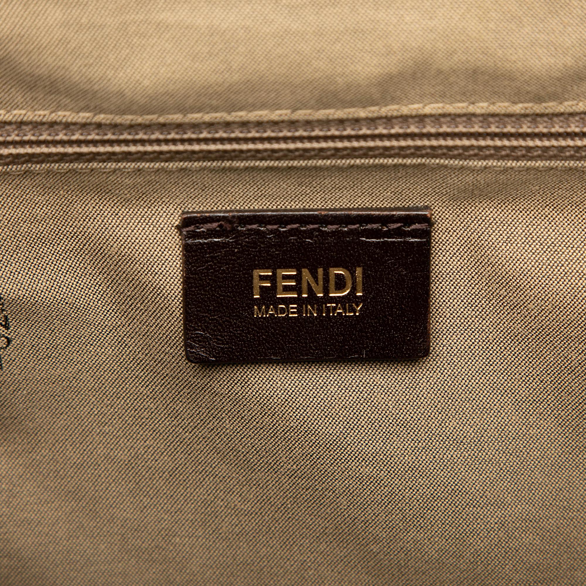 Fendi Zucchino Spalmati Chiusura Tote