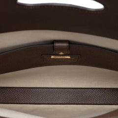 Gucci 100th Anniversary Textured Calfskin Logo Convertible Tote
