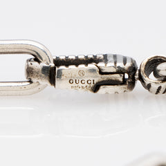 Gucci Aged Sterling Silver Interlocking G Twisted Chain Bracelet