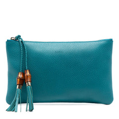 Gucci Calfskin Bamboo Clutch