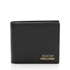 Gucci Calfskin Logo Bifold Wallet