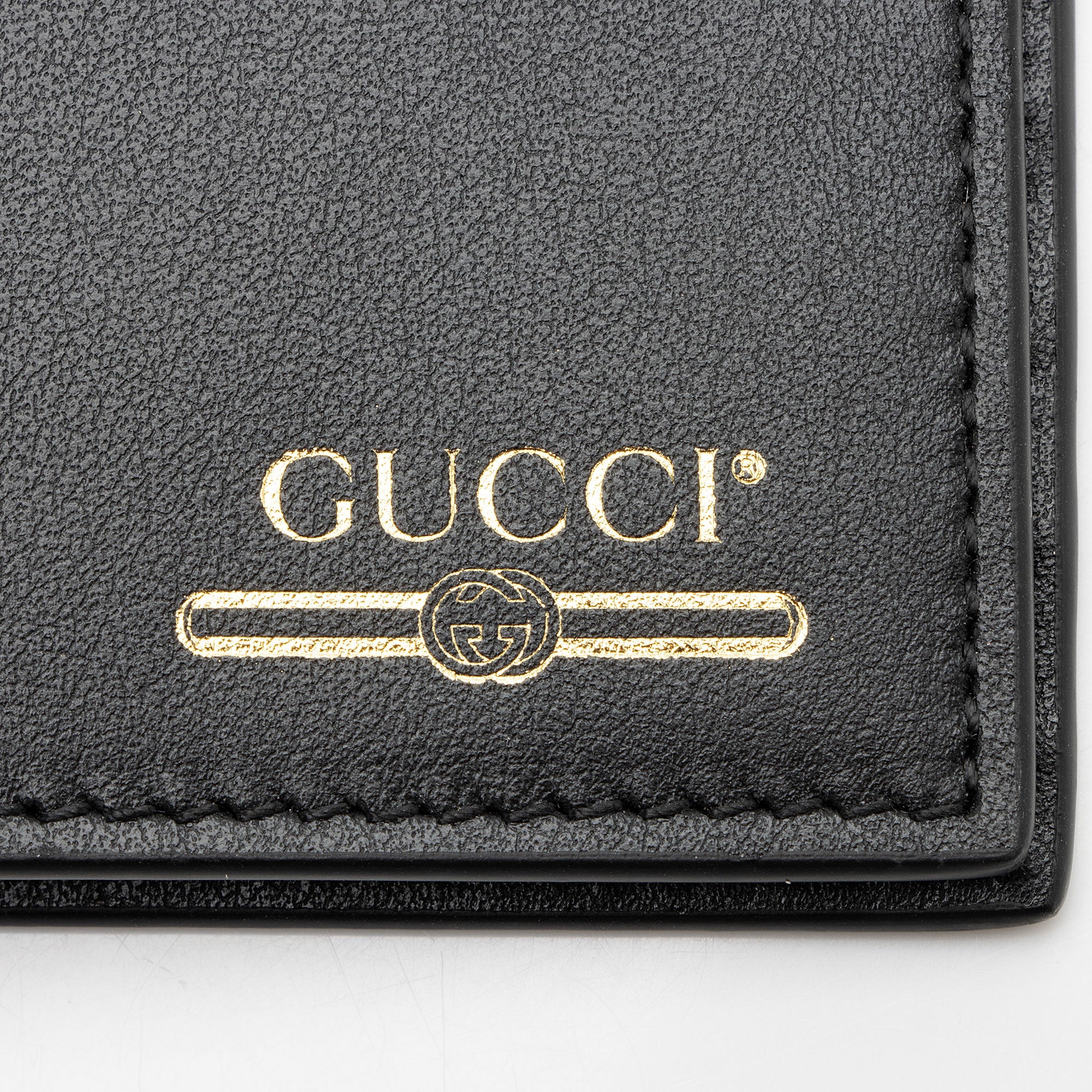 Gucci Calfskin Logo Bifold Wallet