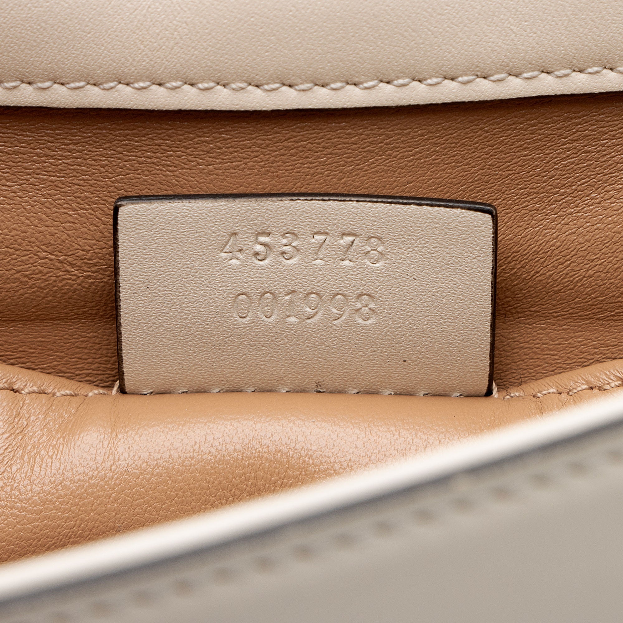 Gucci Calfskin Pearl Bee Broadway Mini Shoulder Bag
