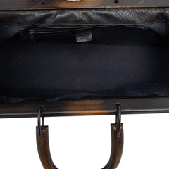 Gucci Calfskin Wood Frame Handbag