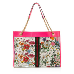 Gucci Canvas Flora Rajah Large Tote