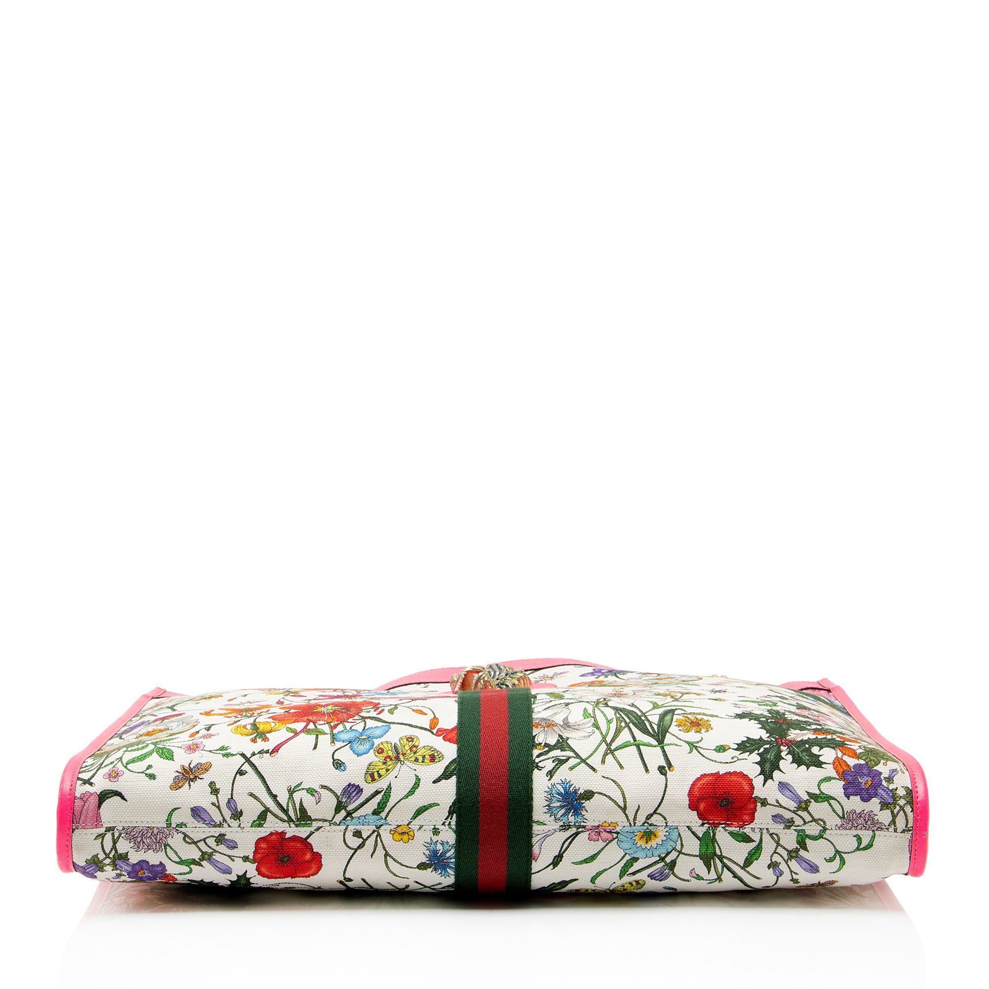 Gucci Canvas Flora Rajah Large Tote