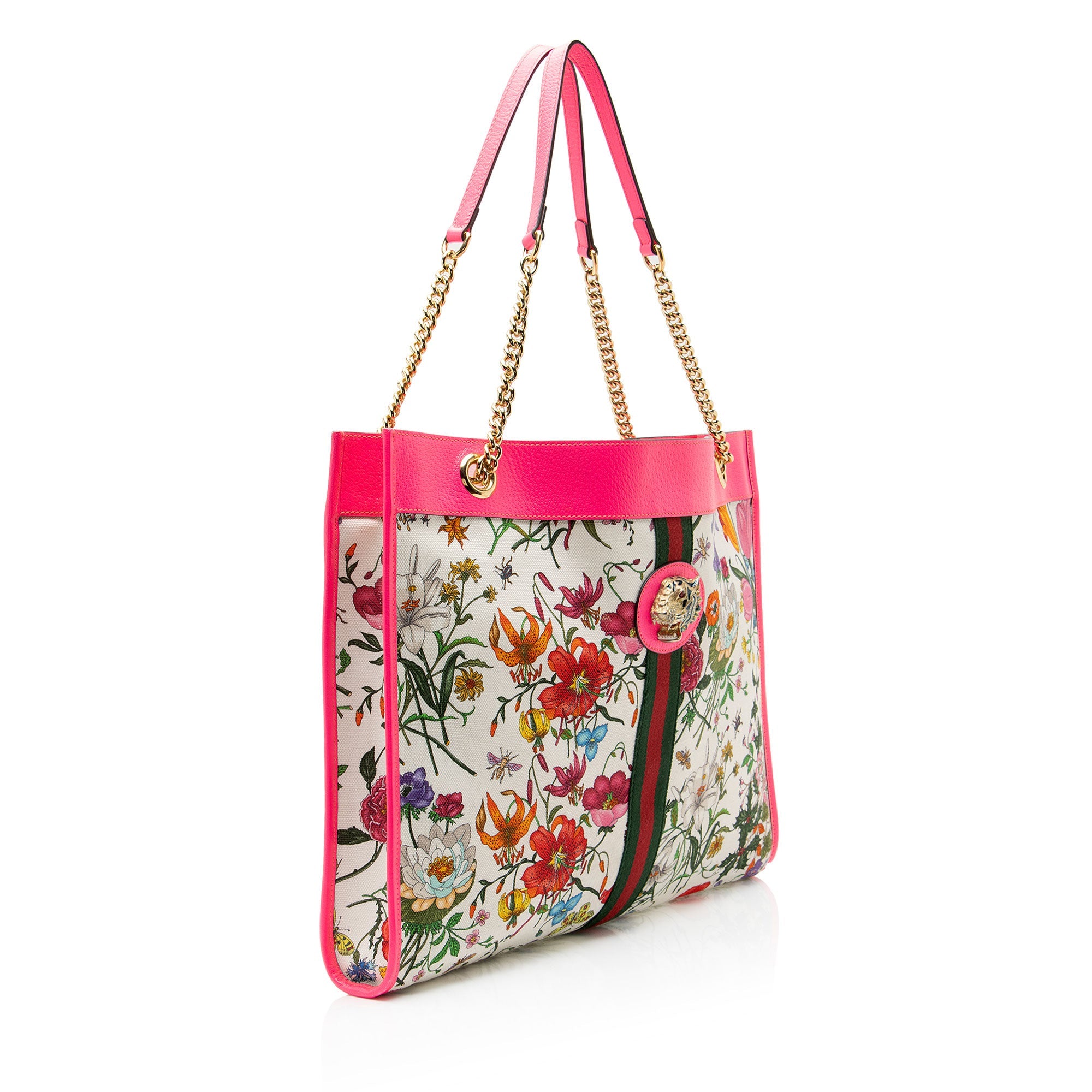 Gucci Canvas Flora Rajah Large Tote