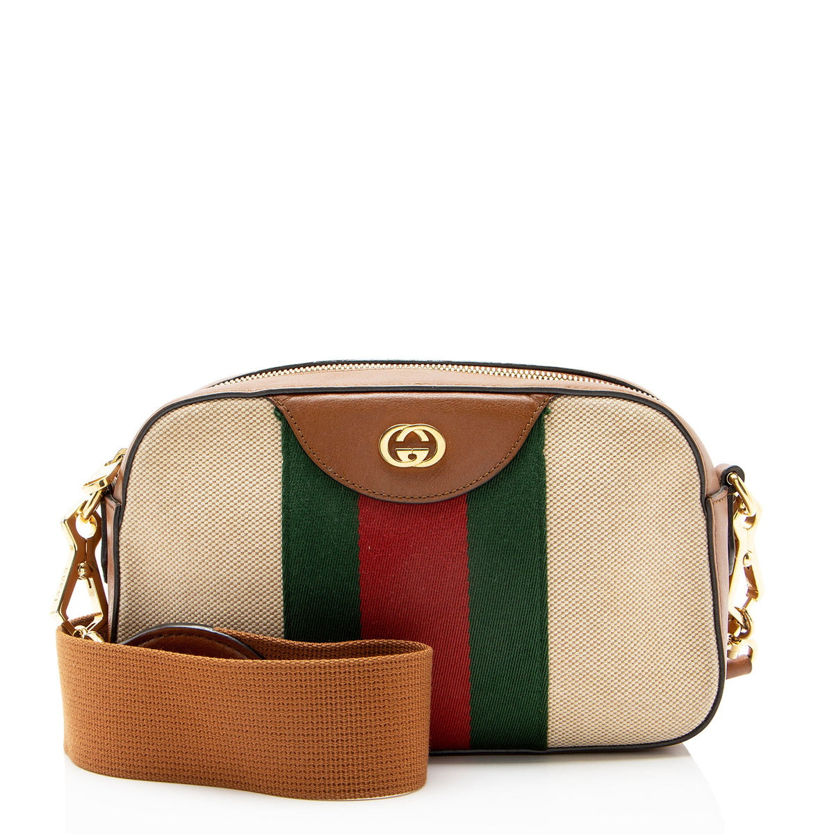Gucci Canvas Vintage Web Camera Bag