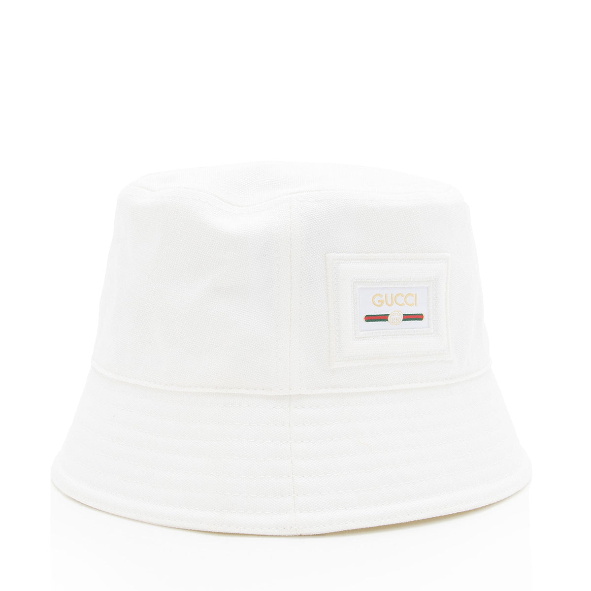 Gucci Cotton Embossed Logo Bucket Hat - Size M