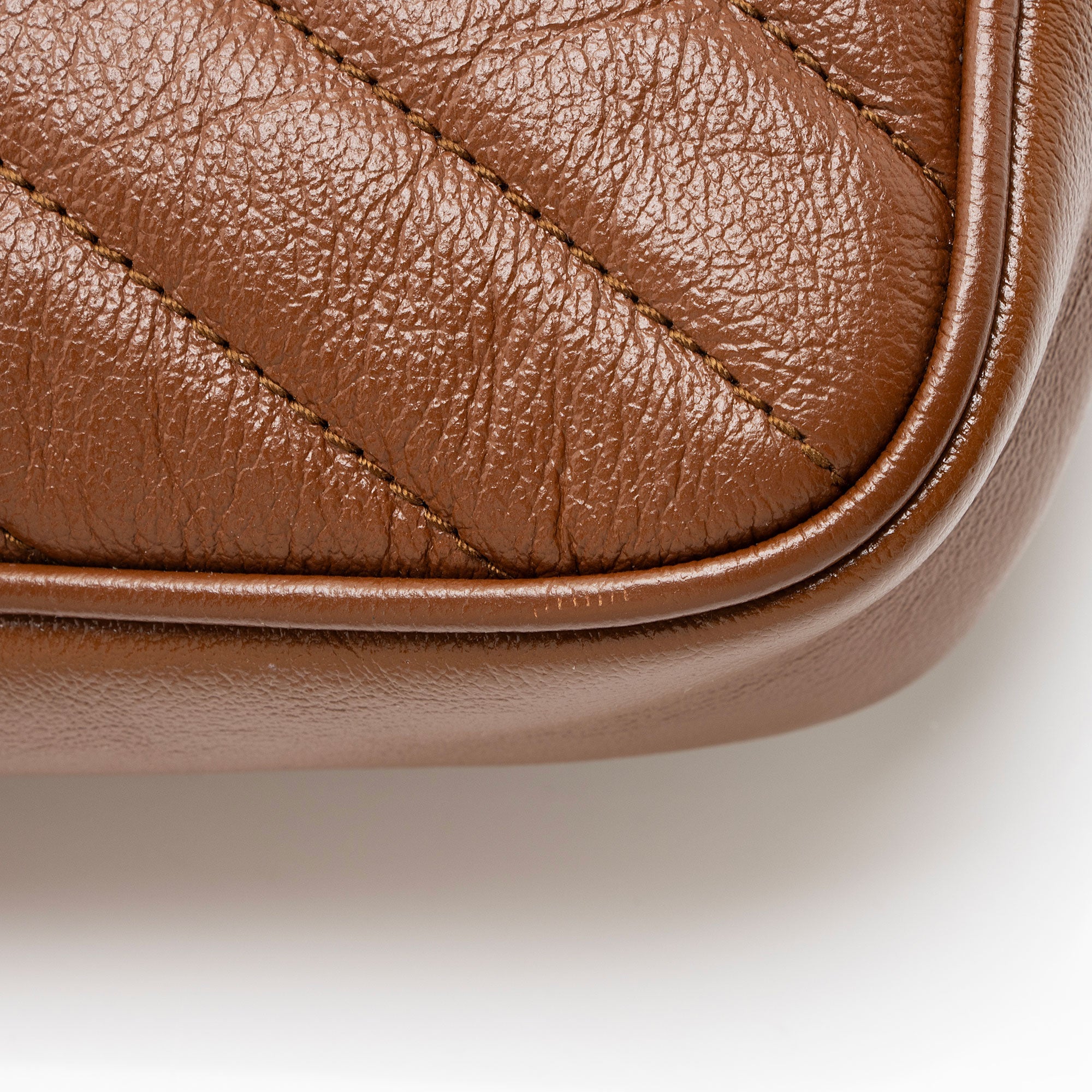 Gucci Diagonal Matelasse Leather GG Marmont Mini Flap Bag