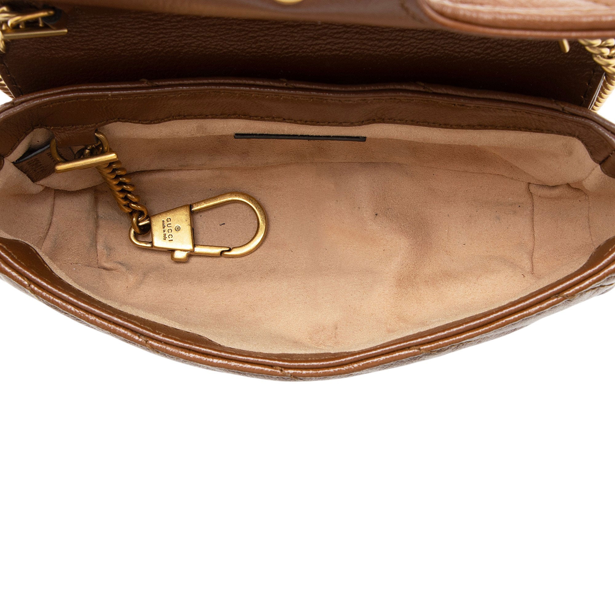 Gucci Diagonal Matelasse Leather GG Marmont Mini Flap Bag