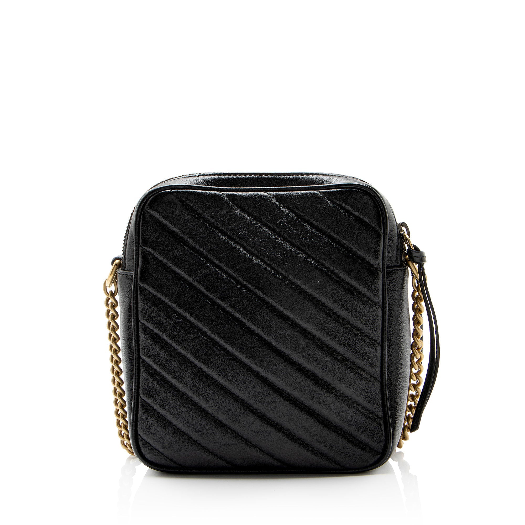 Gucci Diagonal Matelasse Leather GG Marmont Rectangular Mini Shoulder Bag