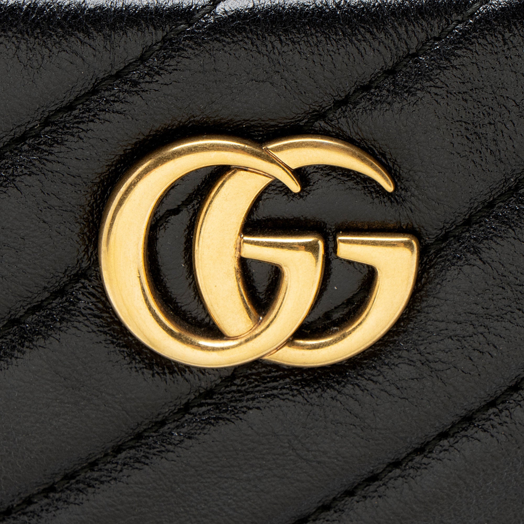 Gucci Diagonal Matelasse Leather GG Marmont Rectangular Mini Shoulder Bag