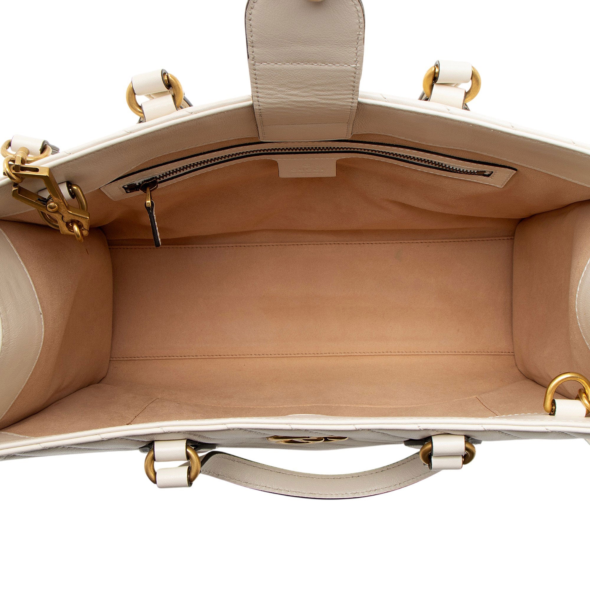 Gucci Diagonal Matelasse Leather GG Marmont Tote