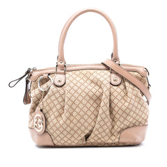 Gucci Diamante Canvas Sukey Satchel