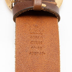 Gucci Distressed Leather GG Marmont Belt - Size 32 / 80