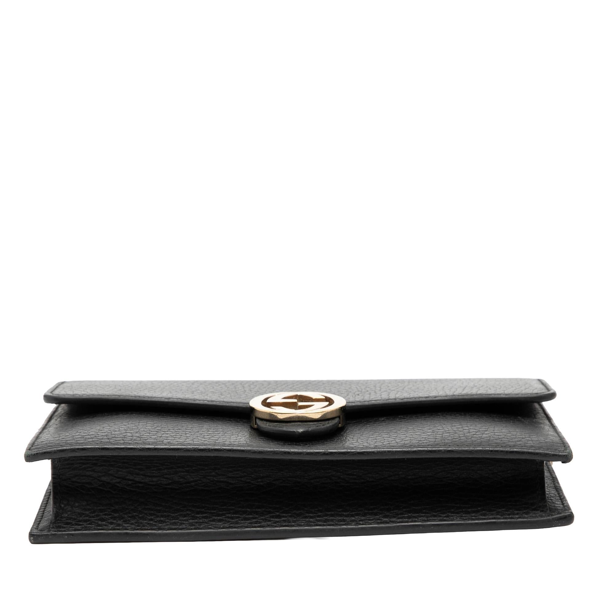 Gucci Dollar Calfskin Interlocking G Wallet on Chain