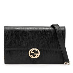 Gucci Dollar Calfskin Interlocking G Wallet on Chain
